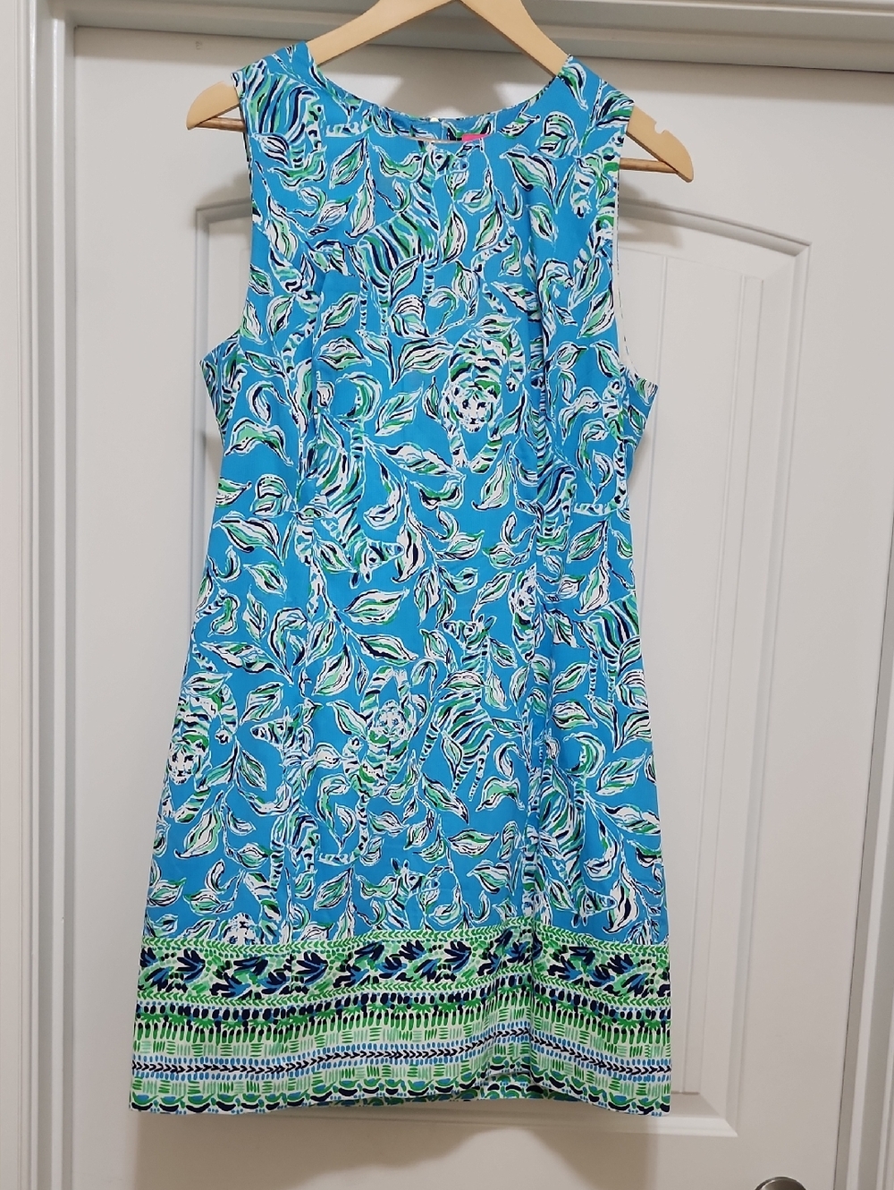 Lilly Pulitzer Turquoise Floral-Print Sleeveless Midi Dress